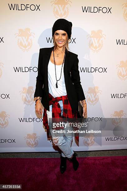 Model Alessandra Ambrosio attends the Wildfox Flagship Store Launch Party on October 16, 2014 in West Hollywood, California.