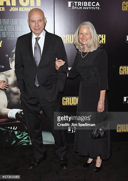 Actor Alan Arkin and wife Suzanne Newlander Arkin attends the "Grudge Match" screening benifiting the Tribeca Film Insititute at Ziegfeld Theater on...