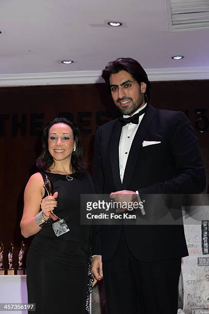 Best 2013 awarded Sarah Abitbol and Prince Salman al Saud attend the 'The Best 2013' Ceremony Awards 37th Edition at the Salons Hoche on December 16,...