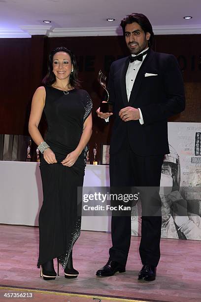 Best 2013 awarded Sarah Abitbol and Prince Salman al Saud attend the 'The Best 2013' Ceremony Awards 37th Edition at the Salons Hoche on December 16,...