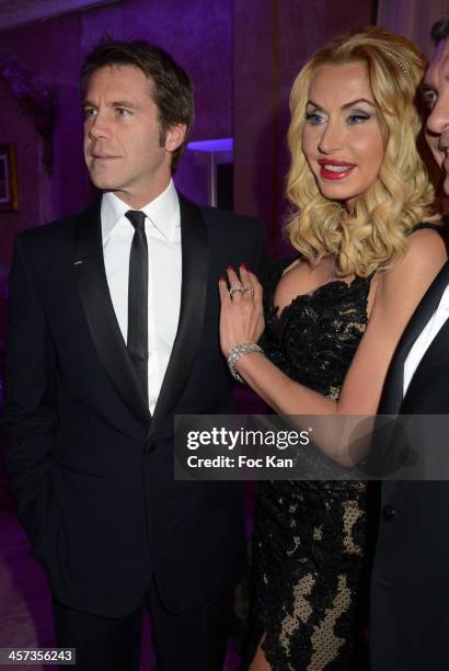 Emmanuel Philibert de Savoie and Valeria Marini attend the 'The Best 2013' Ceremony Awards 37th Edition at the Salons Hoche on December 16, 2013 in...