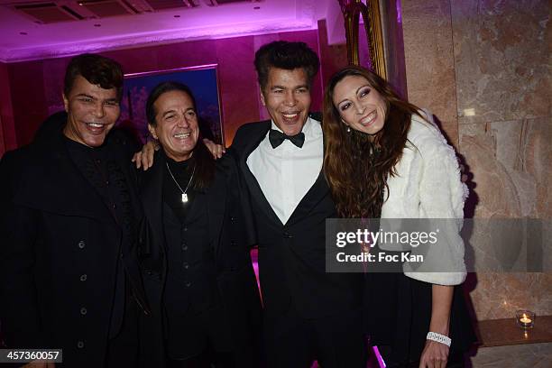 Grichka Bogdanoff, Francis Lalanne, Igor Bogdanoff and Silvia Notargiacomo attend the 'The Best 2013' Ceremony Awards 37th Edition at the Salons...