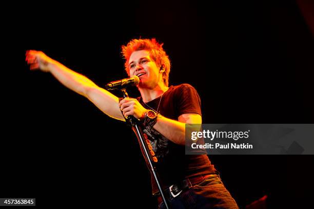 American country singer Hunter Hayes performs at the United Center, Chicago, Illinois, December 12, 2012.