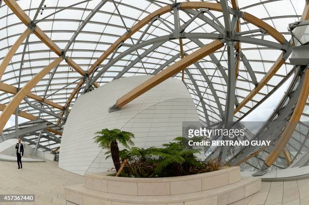 Interior view of the Louis Vuitton Foundation designed by Photo