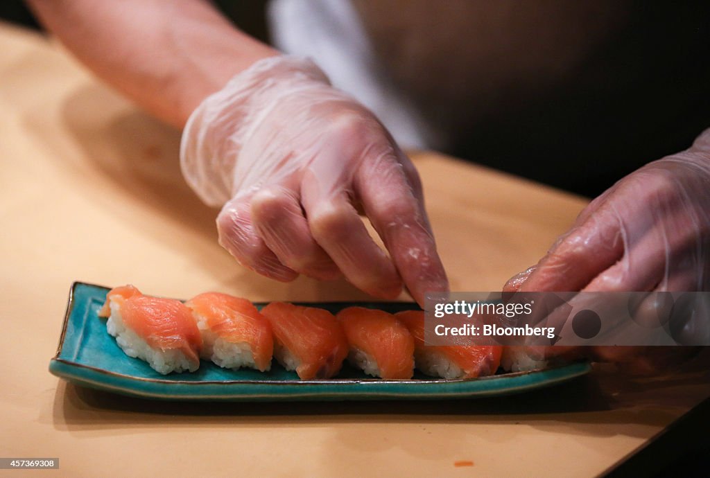 Inside A Planeta Sushi Restaurant As Sushi Proves Too Expensive As Ruble Falls