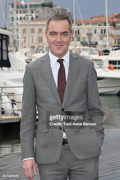 James Nesbitt poses during "The Missing" Photocall at the Pantiero on October 14, 2014 in Cannes, France.