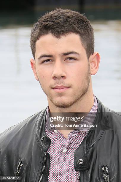 Nick Jonas poses for "Kingdom" Photocall during MIPCOM 2014 on October 14, 2014 in Cannes, France.