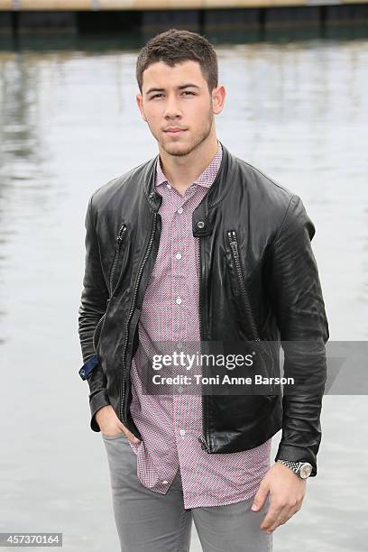 Nick Jonas poses for "Kingdom" Photocall during MIPCOM 2014 on October 14, 2014 in Cannes, France.