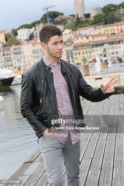 Nick Jonas poses for "Kingdom" Photocall during MIPCOM 2014 on October 14, 2014 in Cannes, France.