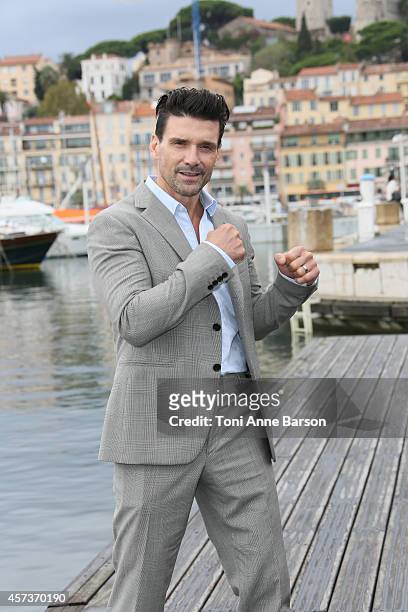 Frank Grillo poses for "Kingdom" Photocall during MIPCOM 2014 at Pantiero on October 14, 2014 in Cannes, France.