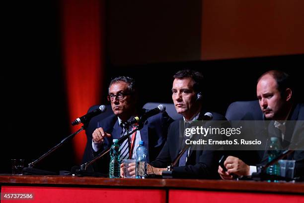 Clive Owen attends the 'The Knick' Press Conference during the 9th Rome Film Festival on October 17, 2014 in Rome, Italy.