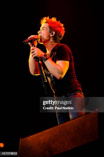 American country singer Hunter Hayes performs at the United Center, Chicago, Illinois, December 12, 2012.