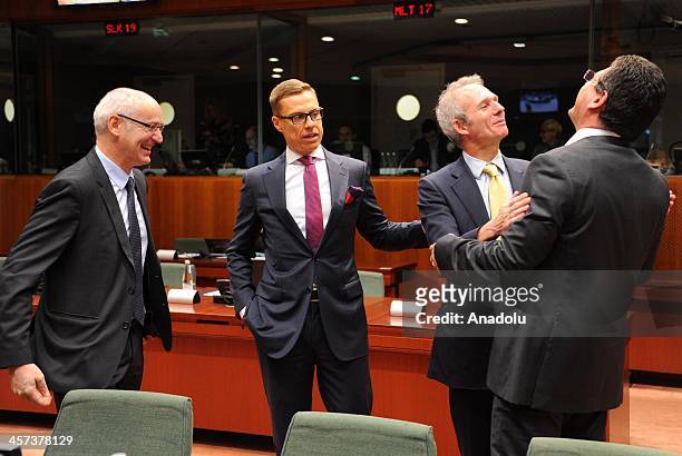 French Junior Minister for European Affairs Thierry Repentin, Finnish minister for European Affairs and Foreign Trade Alexander Stubb , David...
