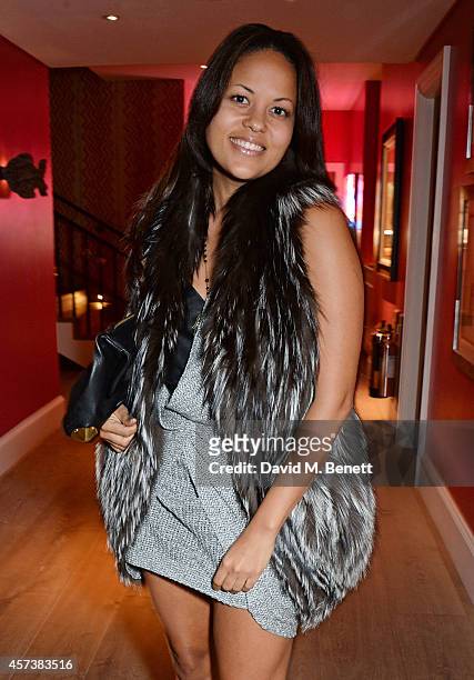 Rachael Barrett attend the VIP Gala Screening of "Marc Quinn: Making Waves" at the Ham Yard Hotel on October 17, 2014 in London, England.