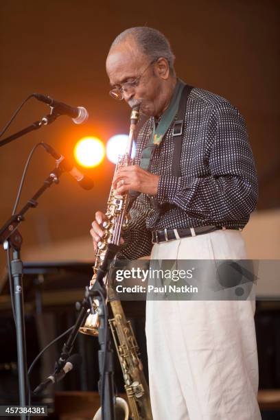 Musician Jimmy Heath performs at the Pritzker Pavilion, Chicago, Illinois, September 1, 2013.