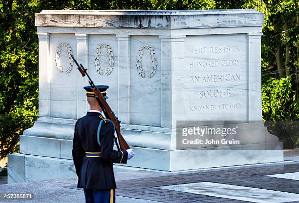Guarded Tomb of the Unknown Soldier, Arlington Cemetery.