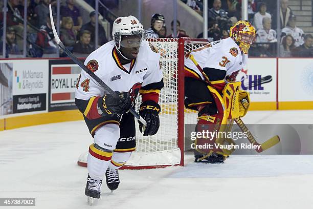 Jordan Subban of the Belleville Bulls skates during an OHL game between the Belleville Bulls and the Niagara Ice Dogs at the Meridian Centre on...