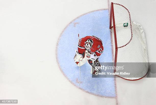 Brent Moran of the Niagara Ice Dogs during an OHL game between the Belleville Bulls and the Niagara ice Dogs at the Meridian Centre on October 16,...