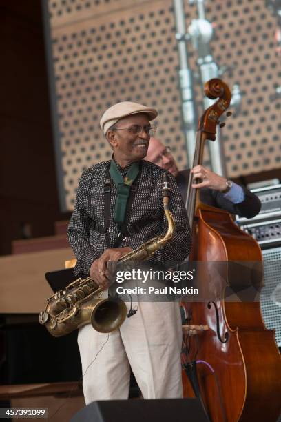 Musician Jimmy Heath performs at the Pritzker Pavilion, Chicago, Illinois, September 1, 2013.