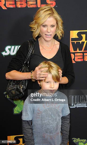 Actress Julie Bowen and son Oliver McLanahan Phillips arrive for Disney XD's "Star Wars Rebels: Spark Of Rebellion" - Los Angeles Special Screening...