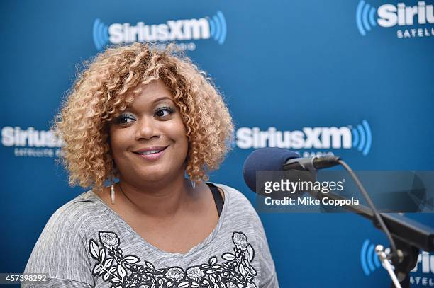 Sunny Anderson is interviewed during SiriusXM's "Food Talk" on October 17, 2014 in New York City.