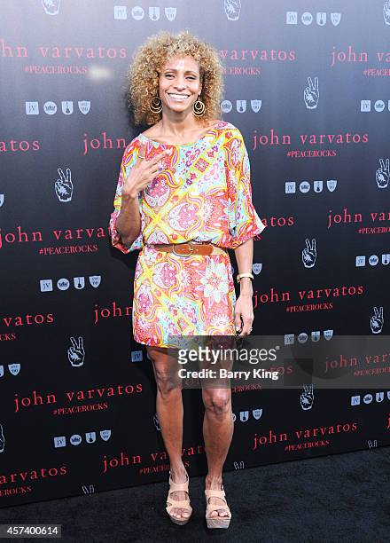 Actress Michelle Hurd attends the International Peace Day celebration at John Varvatos on September 21, 2014 in Los Angeles, California.