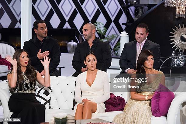 Reunion" -- Pictured: Amber Marchese, James Marchese, Melissa Gorga, Joe Gorga, Joe Giudice, Teresa Giudice --