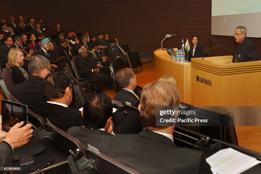 The President of India Pranab Mukherjee, during a Business...