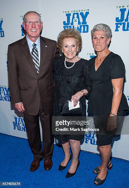 New York Giant's Coach Tom Coughlin, Giant's Co-owner Ann Mara and Judy Coughlin attend Tom Coughlin's Jay Fund Foundation's "Champions for Children"...