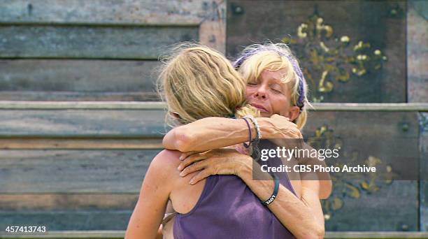 Out On A Limb" - Tina Wesson embraces her daughter, Katie Collins, during the thirteenth episode of SURVIVOR: BLOOD VS. WATER, Wednesday, Dec. 11 on...