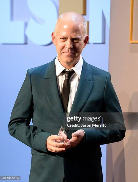 Writer/director Ryan Murphy presents the GLSEN Respect Humanitarian Award onstage during the 10th annual GLSEN Respect Awards at the Regent Beverly...