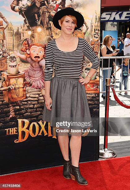 Actress Molly Ringwald attends the premiere of "The Boxtrolls" at Universal CityWalk on September 21, 2014 in Universal City, California.