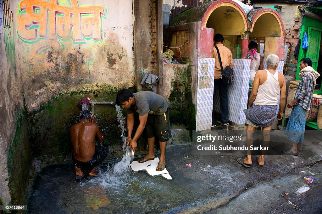 People was and relieve themselves in Burra Bazaar. Burra...