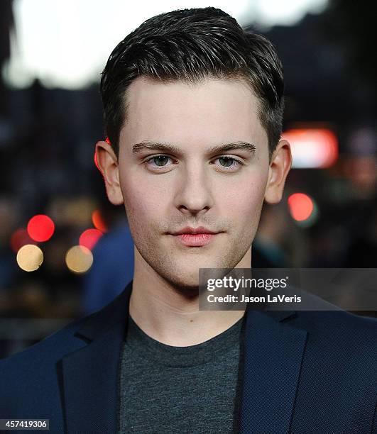 Actor Travis Tope attends the premiere of "Men, Women and Children" at DGA Theater on September 30, 2014 in Los Angeles, California.