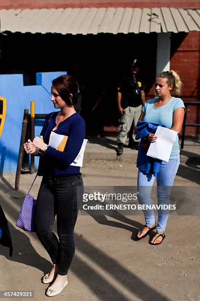 Briton Melissa Reid , and Irish Michaella McCollum, leave the Sarita Colonia courtroom after being sentenced to six years and eight months prision,...