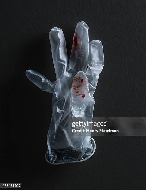 medical glove - autopsie stock-fotos und bilder