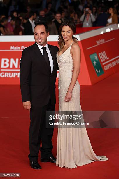 Linda Santaguida and Cristiano De Masi attend the 'Still Alice' Red Carpet during the 9th Rome Film Festival on October 17, 2014 in Rome, Italy.
