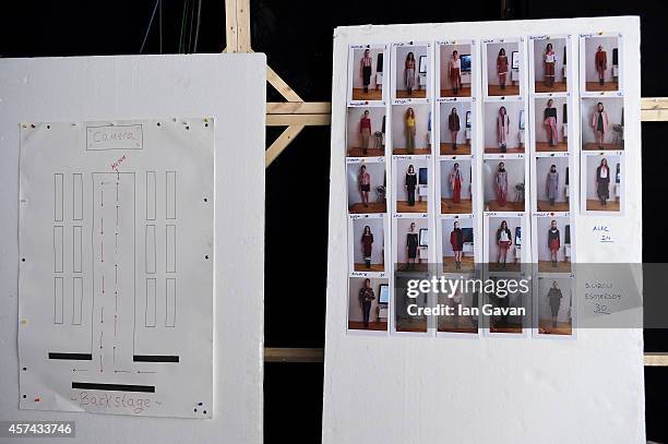 General view of the backstage area at the Seyma Subasi presentation during Mercedes Benz Fashion Week Istanbul SS15 at Antrepo 3 on October 18, 2014...