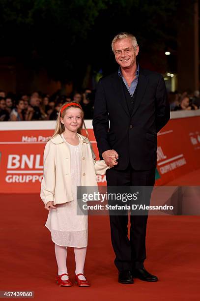 Stephen Daldry and his daughter Matilda attend the 'Trash' Red Carpet during the 9th Rome Film Festival on October 18, 2014 in Rome, Italy.