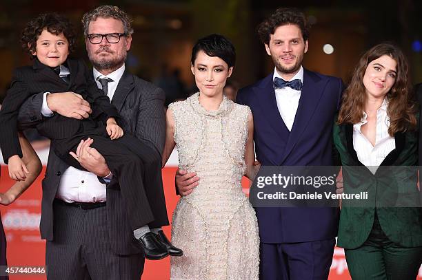 Ken Brady, Yorick van Wageningen, Rinko Kikuchi, Leonardo Guerra Seragnoli and Lucy Griffiths attend the 'Last Summer' Red Carpet during The 9th Rome...