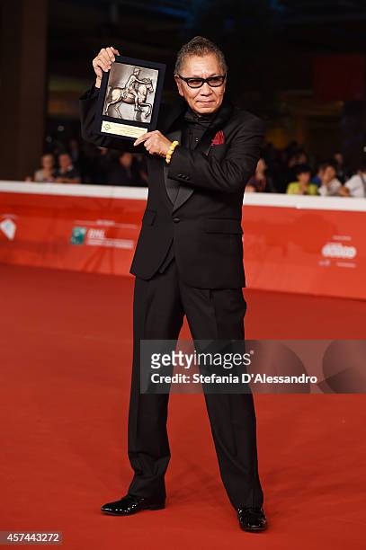 Takashi Miike Awarded With The Maverick Director Award during the 9th Rome Film Festival on October 18, 2014 in Rome, Italy.