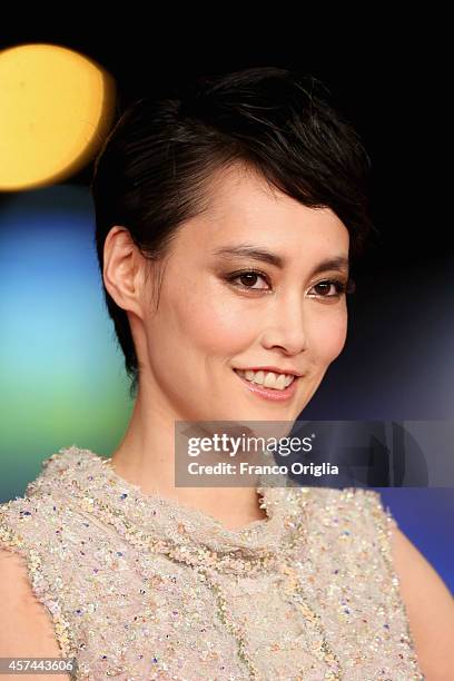 Rinko Kikuchi attends the 'Last Summer' Red Carpet during The 9th Rome Film Festival at Auditorium Parco della Musica on October 18, 2014 in Rome,...