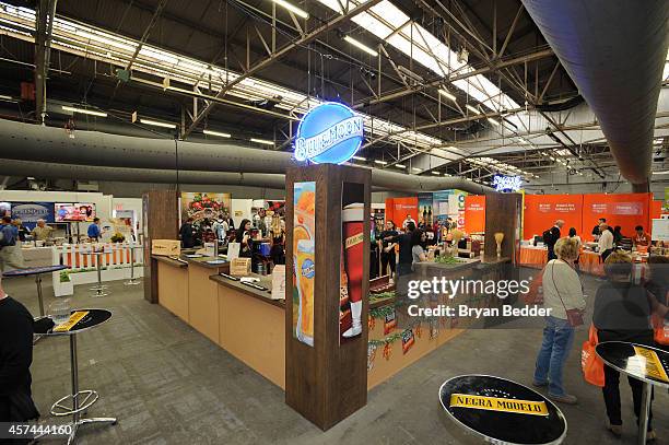 View of the bar station serving Blue Moon, Samuel Adams and Negra Modello beers at the Grand Tasting presented by ShopRite featuring KitchenAid®...