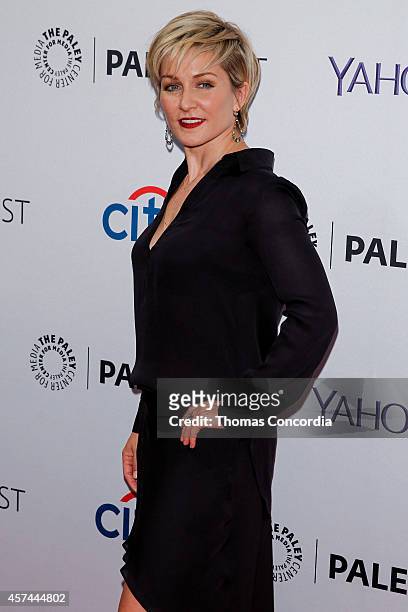 Amy Carlson arrives at Paley Center For Media on October 18, 2014 in New York, New York.