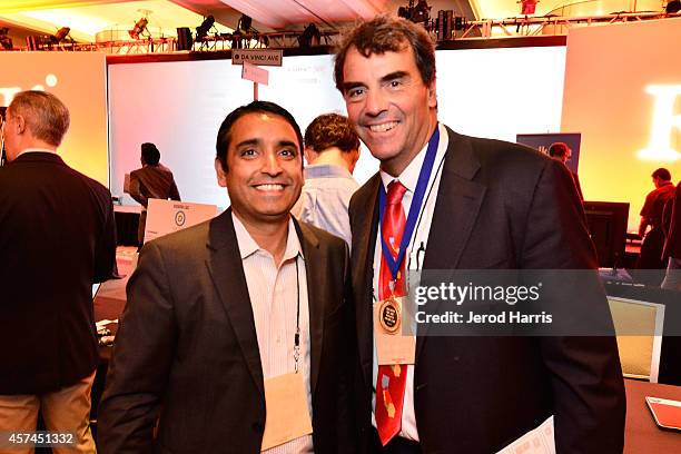 Head of CISCO's IOT Verticals Strategy Pavan Singh and Founder and Managing Director of 'Draper Fisher Jurvetson' Tim Draper attend the 2014 Kairos...