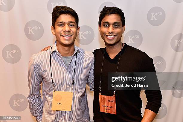 Neil Jain and Ankur Jain attend the 2014 Kairos Global Summit at Ritz-Carlton Laguna Nigel on October 18, 2014 in Dana Point, California.
