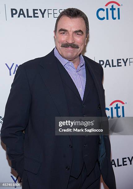 Actor Tom Selleck attends the 2nd Annual Paleyfest of "Blue Bloods" at the Paley Center For Media on October 18, 2014 in New York, New York.