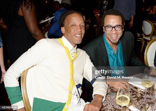 Monna Mokoena and Chris Cleverly attend the Sindika Dokolo Art Foundation dinner at Cafe Royal on October 18, 2014 in London, England.