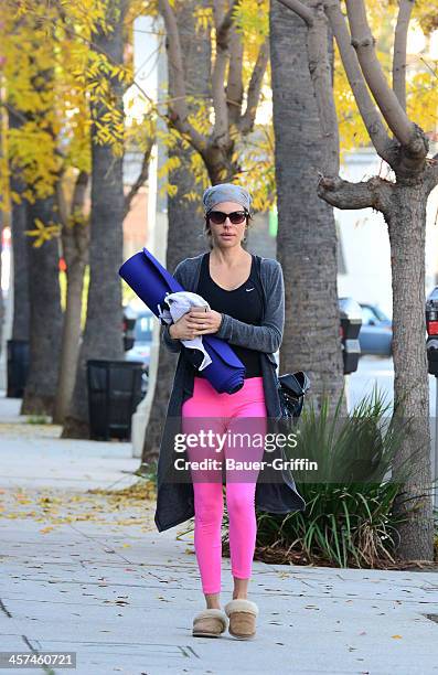 Lisa Rinna is seen going to yoga class on December 17, 2013 in Los Angeles, California.