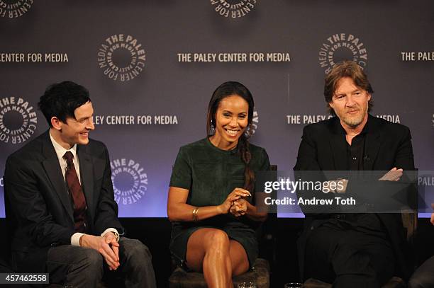 Robin Lord Taylor, Jada Pinkett Smith and Donal Logue attend the 2nd annual Paleyfest New York Presents: "Gotham" at Paley Center For Media on...